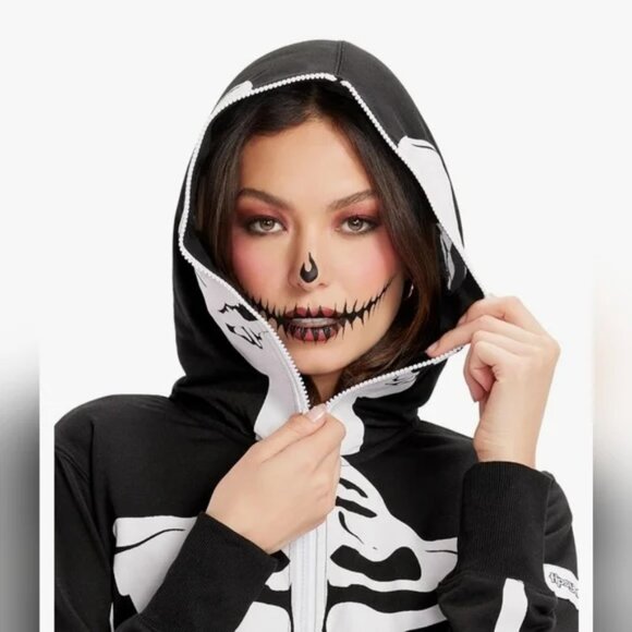 NWT Skeleton Zip Up Onsie. Day Of The Dead - Picture 6 of 8